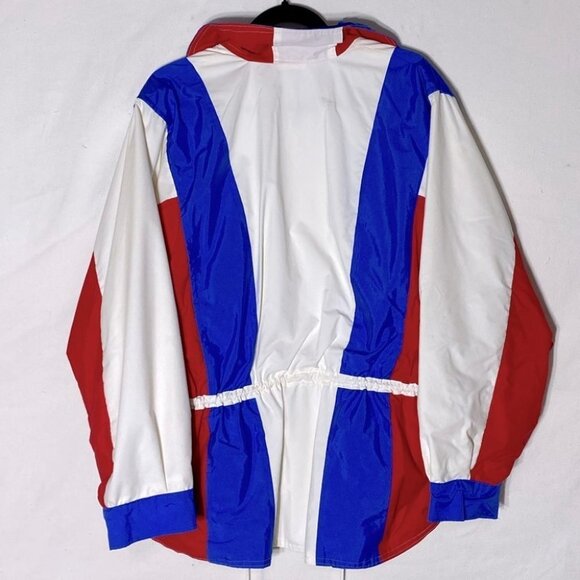 Vintage Red White Blue Long Windbreaker Jacket XL - Picture 12 of 14